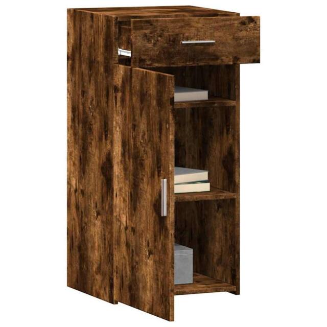 Berkfield Home Sideboard Smoked Oak 45x42.5x93 cm Engineered Wood in Brown - image 1