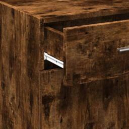 Berkfield Home Sideboard Smoked Oak 45x42.5x93 cm Engineered Wood in Brown - thumbnail 9
