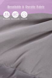 Garden Sanctuary Comfortable Quilted Mattress Topper in Grey - thumbnail 6
