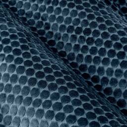 Paoletti Neptune Fully Lined Velvet Eyelet Curtain Pair in Navy - Size: 168 cm width x 229 cm drop - thumbnail 6