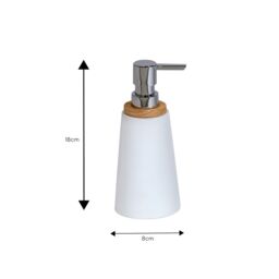 Showerdrape Sonata Black & Bamboo 3 Piece Bathroom Accessory Set in White - thumbnail 5