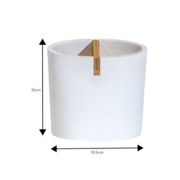 Showerdrape Sonata Black & Bamboo 3 Piece Bathroom Accessory Set in White - thumbnail 7