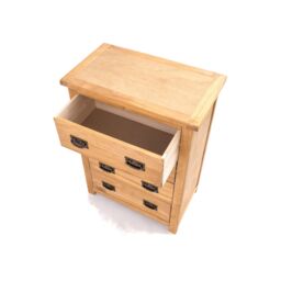 Cabinet Bits Lugo 4 Drawer Chest of Drawers Bras Drop Handle in Light Brown - thumbnail 4