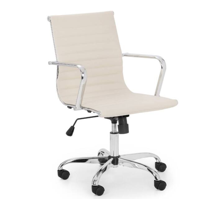 Cheshire Executive Calder Office Chair in Ivory & Chrome - image 1