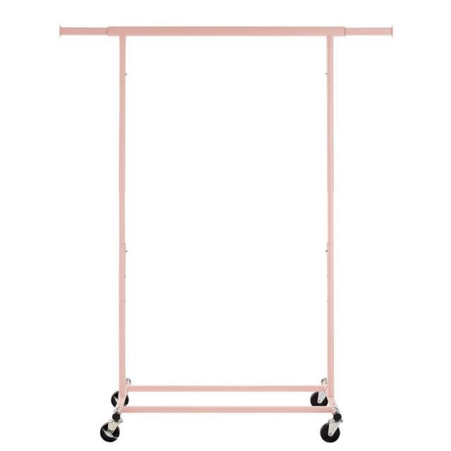 FLAVORA Pink-Heavy Duty Clothes Rail Extendable Top Bar in Pink - Size: 500mm - image 1