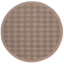 THE RUGS Jute Look Diamond Design Outdoor Rug Dark Grey Patio Nature 5300DG - Size: 140 cm x 200 cm - thumbnail 6