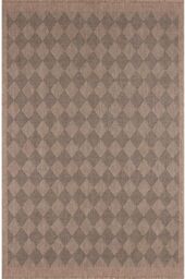 THE RUGS Jute Look Diamond Design Outdoor Rug Dark Grey Patio Nature 5300DG - Size: 140 cm x 200 cm - thumbnail 2