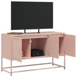 Berkfield Home TV Cabinet Pink 100.5x39x60.5 cm Steel - thumbnail 5