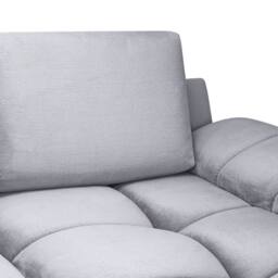 Furnishings For Less UK Zura Grey Fabric Large Armchair Pillow Back Wooden Legs - thumbnail 2