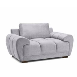 Furnishings For Less UK Zura Grey Fabric Large Armchair Pillow Back Wooden Legs - thumbnail 3