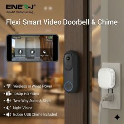 Light Glow 1080P Wired & Wireless Video Doorbell kit with 5200mah battery & USB foldable Chime in Black - thumbnail 7