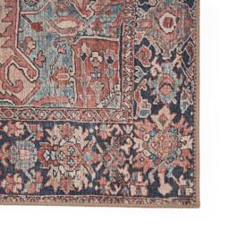 Kukoon Muted Beige Distressed Hallway Runner Rug Non Slip & Washable in Plum - Size: 60 cm x 240 cm - thumbnail 4