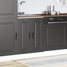 Berkfield Home Sink Base Cabinet Kalmar Black 60x46x81.5 cm Engineered Wood - thumbnail 3