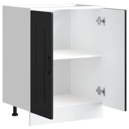 Berkfield Home Sink Base Cabinet Kalmar Black 60x46x81.5 cm Engineered Wood - thumbnail 5