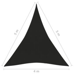 Berkfield Home Sunshade Sail 160 g/m ² Black 4x5x5 m HDPE - thumbnail 6