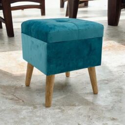 Minster Trunk - Wood - L33 x W33 x H42 cm - Blue - Size: 1 Pack - thumbnail 4