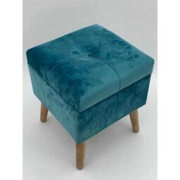 Minster Trunk - Wood - L33 x W33 x H42 cm - Blue - Size: 1 Pack - thumbnail 2