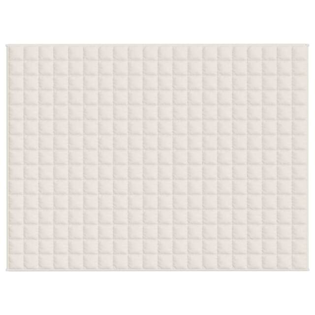 Berkfield Home Weighted Blanket Light Cream 152x203 cm 7 kg Fabric - image 1