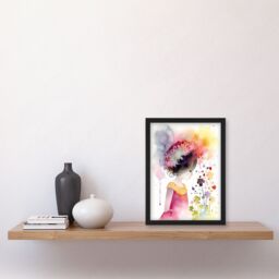 Artery8 Wall Art Print The In The Flower Meadow Watercolour Girls Bedroom Artwork Art Framed - Size: A4 - thumbnail 4