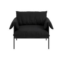 Lemon Pavilion Furniture Wardour Chair - House Weave/Metal - L86xW100xH83 cm - Onyx/Black in Black - thumbnail 2