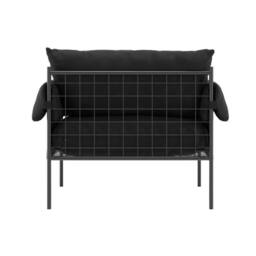 Lemon Pavilion Furniture Wardour Chair - House Weave/Metal - L86xW100xH83 cm - Onyx/Black in Black - thumbnail 4