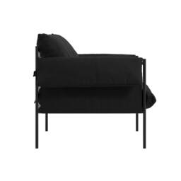 Lemon Pavilion Furniture Wardour Chair - House Weave/Metal - L86xW100xH83 cm - Onyx/Black in Black - thumbnail 3
