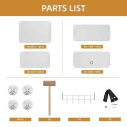 KORVIXA White 10 PCS Portable Plastic Shoe Cabinet with Door - Size: 100 cm - thumbnail 4