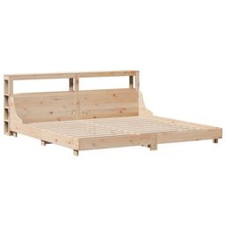 Berkfield Home Bed Frame without Mattress 180x200 cm Super King Solid Wood Pine in Brown - thumbnail 3