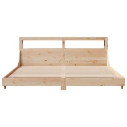 Berkfield Home Bed Frame without Mattress 180x200 cm Super King Solid Wood Pine in Brown - thumbnail 4