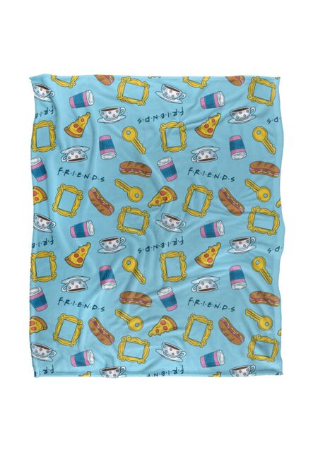Warner Brothers Friends Silky Touch Super Soft Throw Blanket 152x127cm in White - Size: 152x127 cm - image 1
