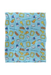 Warner Brothers Friends Silky Touch Super Soft Throw Blanket 152x127cm in White - Size: 152x127 cm - thumbnail 1