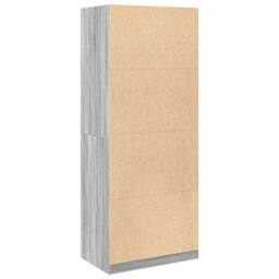 Berkfield Home Wardrobe Grey Sonoma 80x50x200 cm Engineered Wood - Size: 80 x 50 x 200 cm - thumbnail 6