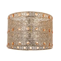 Happy Homewares Antique Acrylic Gem Moroccan Style Chandelier Pendant Light Shade in Gold - thumbnail 2