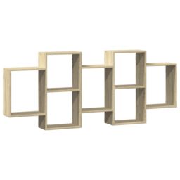 Berkfield Home Wall Shelf Sonoma Oak 159x18x65 cm Engineered Wood in Brown - Size: 159 x 18 x 65 cm - thumbnail 2