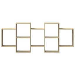 Berkfield Home Wall Shelf Sonoma Oak 159x18x65 cm Engineered Wood in Brown - Size: 159 x 18 x 65 cm - thumbnail 4