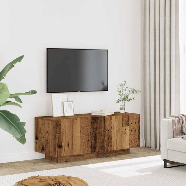 Berkfield Home TV Cabinet Old Wood 100x35x40 cm Engineered Wood in Brown - Size: 100 x 35 x 40 cm - image 1