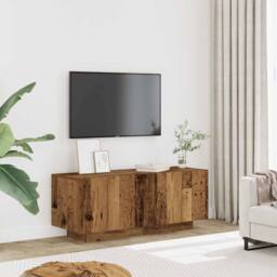 Berkfield Home TV Cabinet Old Wood 100x35x40 cm Engineered Wood in Brown - Size: 100 x 35 x 40 cm - thumbnail 1