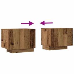 Berkfield Home TV Cabinet Old Wood 100x35x40 cm Engineered Wood in Brown - Size: 100 x 35 x 40 cm - thumbnail 8