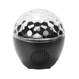 ValueLights Skylar RGB Colour Changing LED USB Music Speaker Light Projector in Silver - thumbnail 3