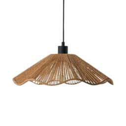 Wyld and Coco Pendant Lamp - Natural Handmade Paper Shade Rustic Boho - thumbnail 2
