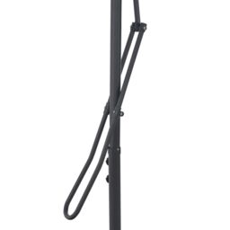 Berkfield Home Outdoor Parasol with Steel Pole Black 250x250x230 cm - Size: 250 x 250 x 230 cm - thumbnail 5