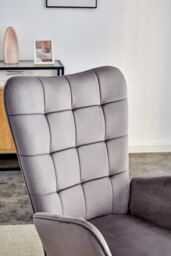 KOSY KOALA Recliner sofa lounge chair with footstool grey velvet sofa living room furniture - thumbnail 5