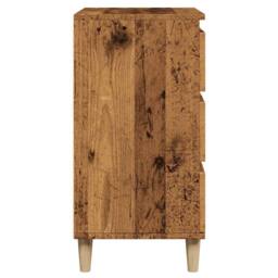 Berkfield Home Sideboard Old Wood 60x35x70 cm Engineered Wood in Brown - Size: 60 x 35 x 70 cm - thumbnail 5