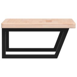 Berkfield Home Basin Shelf Wall Mounted Steel & Solid Wood Oak in Brown - thumbnail 5