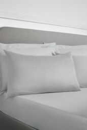 Bianca 400 Thread Count Cotton Sateen Standard Pillowcases in Grey - Size: Standard Pillow Case - thumbnail 2