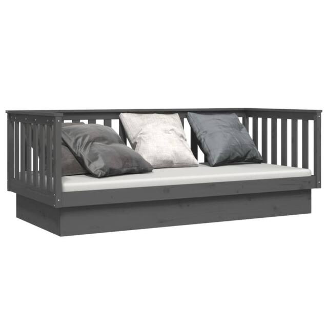Berkfield Home Beautiful Day Bed Grey 80x200 cm Solid Wood Pine - image 1