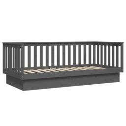 Berkfield Home Beautiful Day Bed Grey 80x200 cm Solid Wood Pine - thumbnail 7