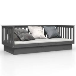 Berkfield Home Beautiful Day Bed Grey 80x200 cm Solid Wood Pine - thumbnail 3