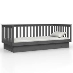 Berkfield Home Beautiful Day Bed Grey 80x200 cm Solid Wood Pine - thumbnail 5
