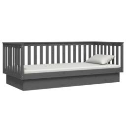Berkfield Home Beautiful Day Bed Grey 80x200 cm Solid Wood Pine - thumbnail 6